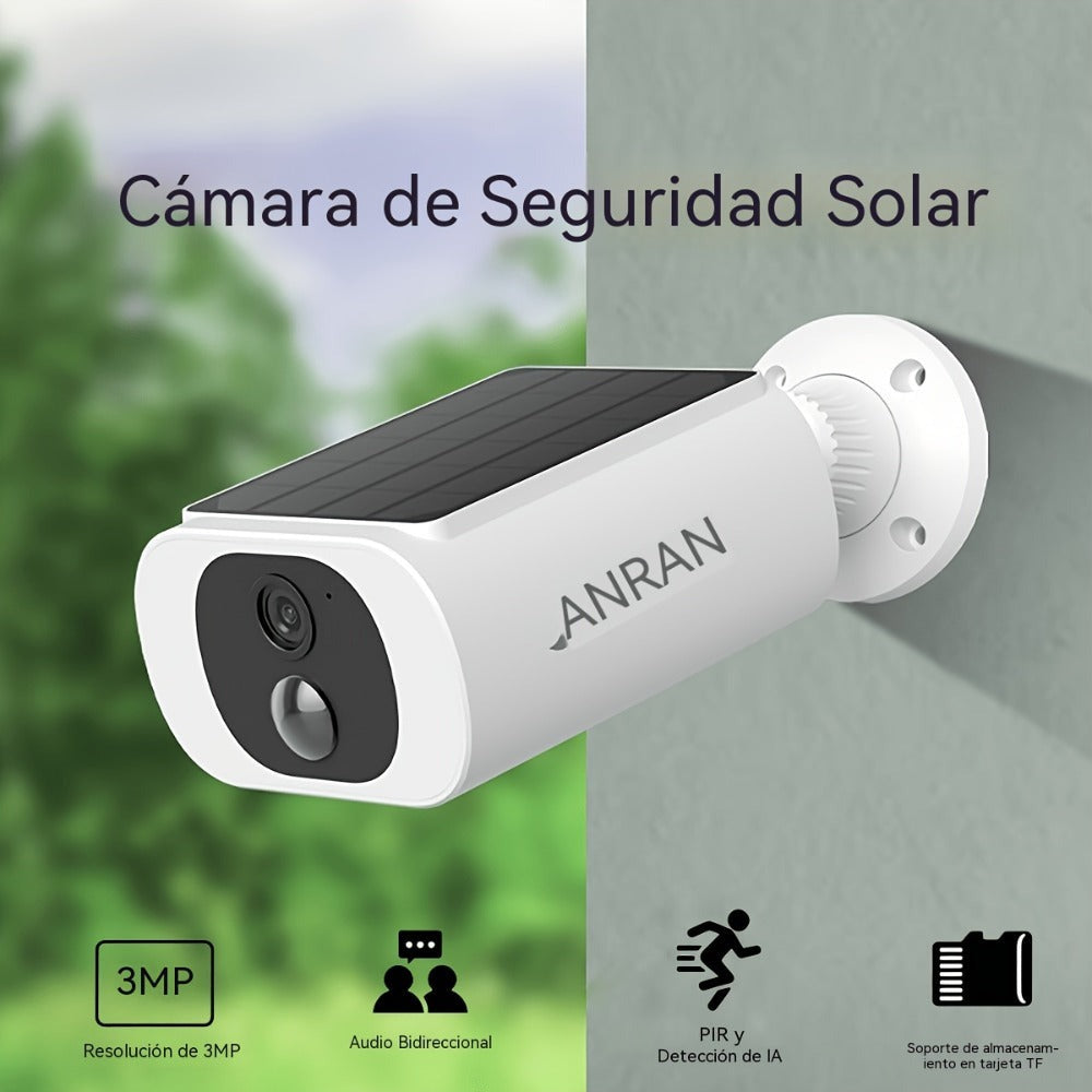 Cámaras de Seguridad Solar WiFi para Exteriores, Visualización de Alta Calidad, Sistema de Energía Solar Integrado para una Fuente de Energía Confiable, Capacidad de Detección Humana PIR para Garantía de Seguridad, Diálogo de Audio Bidireccional