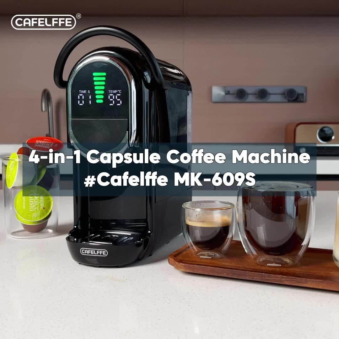 Cafeteras de cápsulas | CAFELFFE Cafetera Multifuncional de Cápsulas, 7 Niveles de Control Preciso del Agua, Compatible con Cápsulas Nes*