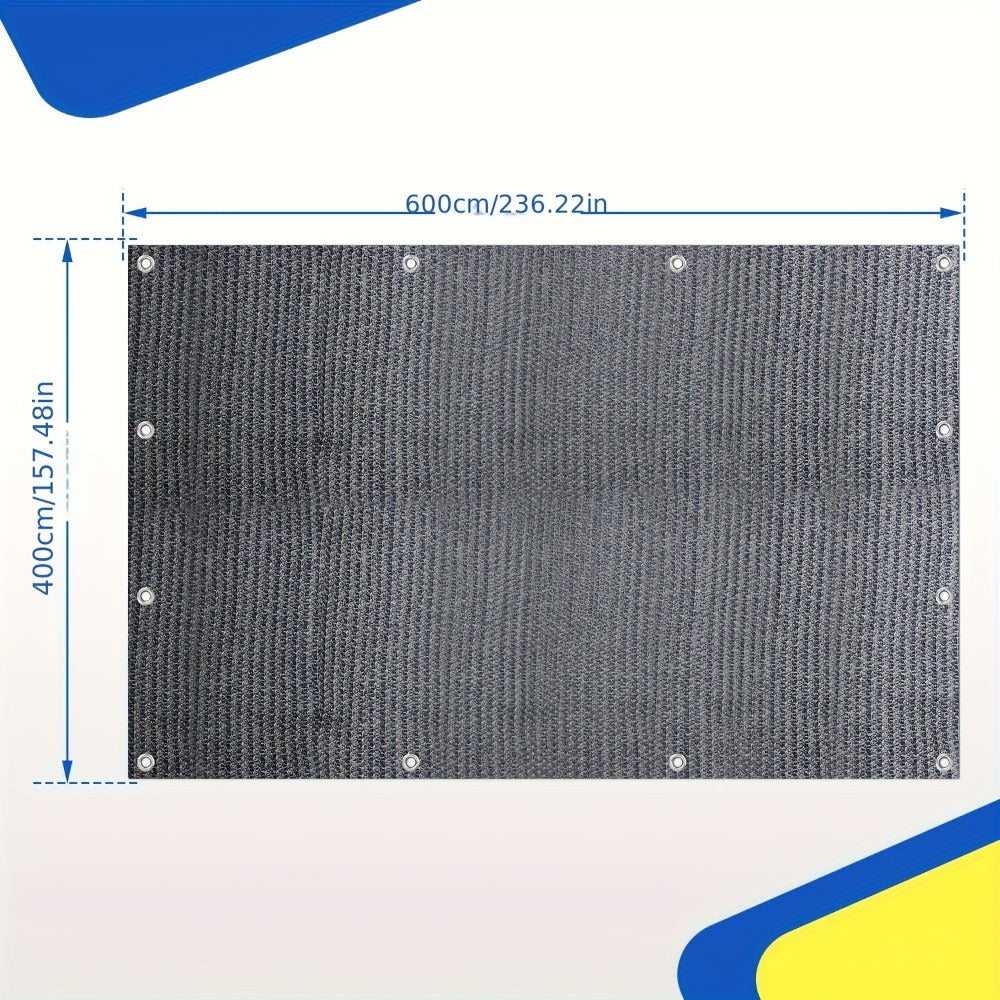 Colchoneta de Camping de Alta Calidad - Transpirable - Antideslizante - Gris Azulado - con 12 Agujeros, 13 Estacas y Bolsa de Transporte - 250/300/350/400/500/550/600Cm