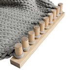 Kit de 4 Piezas para Tejer Mantas con Telar Manual de Madera - Artesanía DIY para Principiantes, Hecho a Mano para Mantas Acogedoras, Colchas y Afganos, Ideal para Artesanos DIY