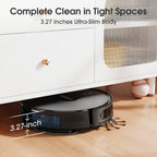 Lubluelu B40 Robot Aspirador, Robot Aspirador y Trapeador 3 en 1, 6500Pa, Bajo Ruido 62Db, Cuerpo Ultra-Delgado de 9.98 cm, Mapeo de 5 Pisos, Limpieza Diversificada, Robot Aspirador para Pelo de Mascotas, Alfombra, Piso Duro, Regalos de Navidad y Hallowee