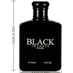 Perfume para hombre 100 ml, Black Intense Eau de Parfum, fragancia fresca cítrica y amaderada con limón, bergamota, vainilla y sándalo para hombre