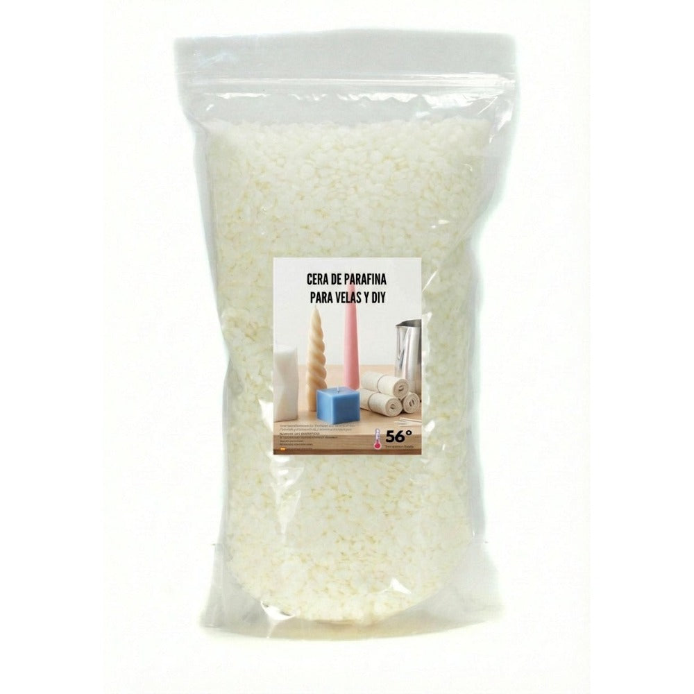 Cera de Parafina natural para hacer Velas aromáticas en bolsa de 1Kg, manualidades DIY, kit para hacer velas, parafina para velas con forma de perlas de color blanco