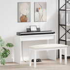 vidaXL Soporte para teclado 100 x 32 x 64 cm Madera de ingeniería, Soporte de teclado rectangular moderno, mueble musical duradero para colocar instrumentos en casa y ayuda para la práctica