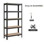 Estantería de almacenamiento para orden en hogar, baño y cocina | 5 niveles y metal y ajustable