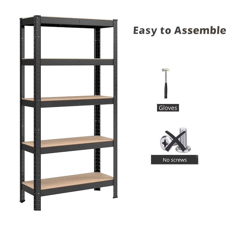 Estantería de almacenamiento para orden en hogar, baño y cocina | 5 niveles y metal y ajustable