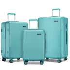 3 piezas de equipaje de cabina Kono de 20/24/28 pulgadas, equipaje de mano, pequeño, PC+ABS, carcasa dura, ligero, duradero, bolsa de viaje con ruedas dobles giratorias, cerradura de seguridad TSA