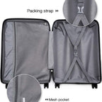 Maleta de embarque de carcasa rígida ABS 55x35x20cm, carrito de viaje, equipaje de mano de cabina, 33L, regalo de Black Friday, Día de Acción de Gracias, Navidad