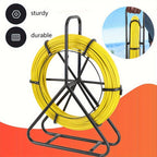 Tubo guía de cable de fibra de vidrio 6 mm x 100 m, tubo guía de cable de fibra de vidrio con soporte de acero, pasacables, tubo guía de cable, rueda guía de tubo de cable