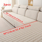 Juego de 2 protectores de sofá de franela acolchada atractivos, protectores de muebles suaves y duraderos, ideales para todas las estaciones, aptos para mascotas, lavables a máquina, perfectos para dormitorio, sala de estar, oficina, decoración del hogar,