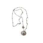 Collar de Acero para Mujer con Colgante de Ángel en Color Plata
