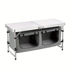 1pc Mesa Plegable Ligera para Exteriores con Bolsa de Transporte, Tamaño 56x46x40cm, Ideal para Camping, Senderismo, Picnic, Jardín, Balcón y Más Escenarios