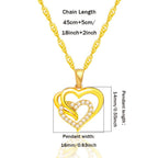 Un elegante collar colgante en plata 925 para mujeres, con una cadena de onda única y un colgante de corazón de circonita sintética brillante, ideal como regalo de vacaciones o para mujeres, incluye caja de regalo