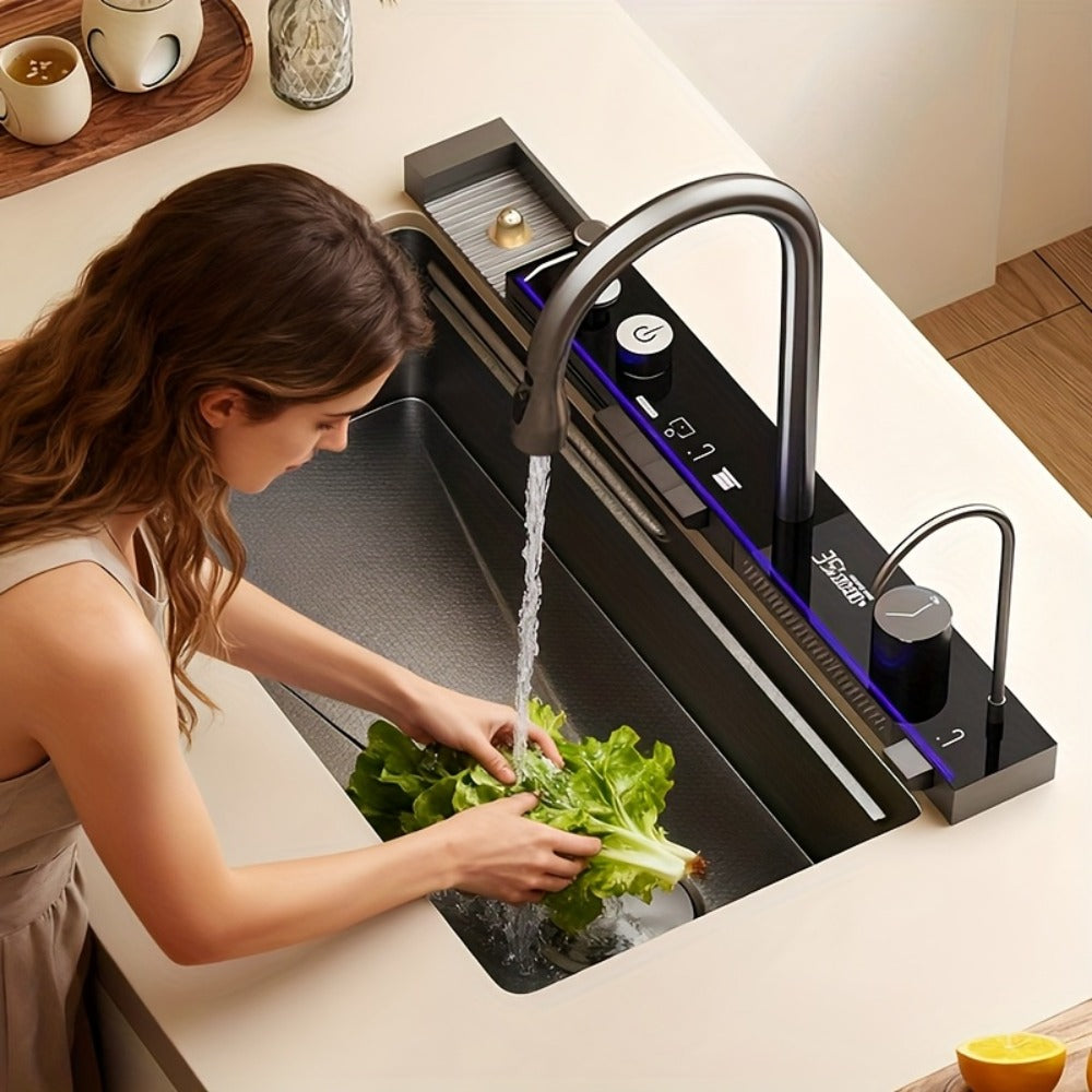 Fregadero de acero inoxidable con accesorios 44.96 cm | Cocina, bar y preparación