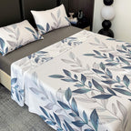 Juego de Sábanas Estampado de 3 o 4 Piezas, Muy Suave, Cómodo y Transpirable, Incluye Sábana Encimera + Sábana Bajera Ajustable + Fundas de Almohada de Sobre
