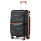 Maleta de Cabina Ligera de Polipropileno de 20/24/28 Pulgadas con Cerradura TSA, Ruedas Giratorias de 4 Ruedas, Adecuada para Viajes Aéreos y Equipaje de Avión