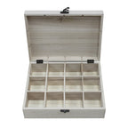 Caja de Joyas de Madera con Compartimentos | Caja Organizadora de Joyas de Madera (Varios Modelos) | Caja de Almacenamiento de Joyas de Madera con Tapa | Caja de Joyas de Madera con Cerradura