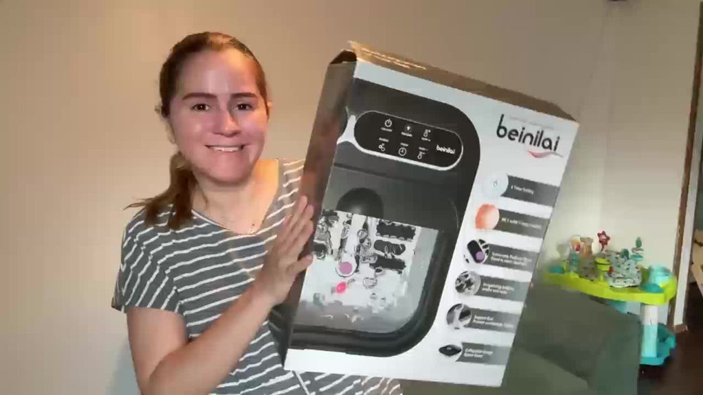 Baño de pies plegable automático con calefacción, con calentador y controlador de temperatura, con seis rodillos de masaje, kit de pedicura para pies, función de burbujas, la mejor opción de regalo para familiares y amigos en las fiestas