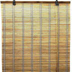 Cortina Persiana de Madera Incluye Accesorios, Estor de Bambú Enrollable para Ventana y Puerta (DIMENSIONES ANCHO X LARGO)