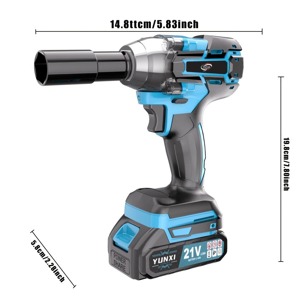 Llaves de impacto inalámbricas, Llaves de impacto de alto torque, Juegos de llaves inalámbricas, Equipadas con baterías, Baterías recargables. Brocas inalámbricas, Destornilladores compatibles con automóviles, Mecánicos de reparación de motocicletas, Entu