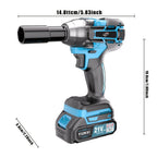 Llaves de impacto inalámbricas, Llaves de impacto de alto torque, Juegos de llaves inalámbricas, Equipadas con baterías, Baterías recargables. Brocas inalámbricas, Destornilladores compatibles con automóviles, Mecánicos de reparación de motocicletas, Entu