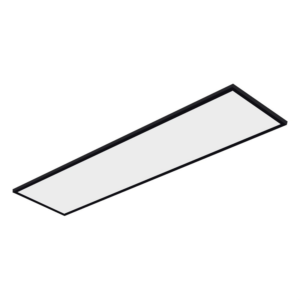 Panel LED Comercial 100X25Cm Regulable – Panel de Techo Largo RGB que Cambia de Color, Luz de Techo Plana para Oficina con Control Remoto, Lámpara de Techo Negra Rectangular Grande para Sala de Juegos, Sala de Estar, Oficina
