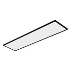 Panel LED Comercial 100X25Cm Regulable – Panel de Techo Largo RGB que Cambia de Color, Luz de Techo Plana para Oficina con Control Remoto, Lámpara de Techo Negra Rectangular Grande para Sala de Juegos, Sala de Estar, Oficina