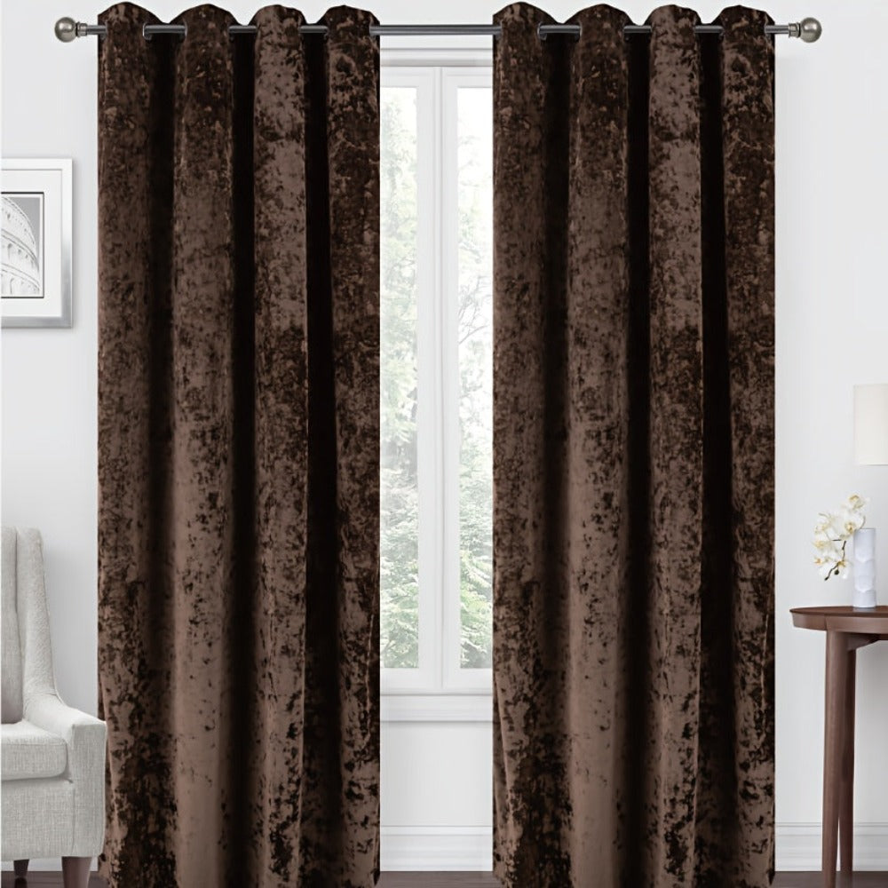 1 unidad - Cortinas opacas de tela gruesa de terciopelo de hielo, grado de sombreado superior al 85%, tamaño 140X260CM, varios colores, verticales y hermosas, sombreado y a prueba de viento, lavables a máquina, no se encogen, no se decoloran