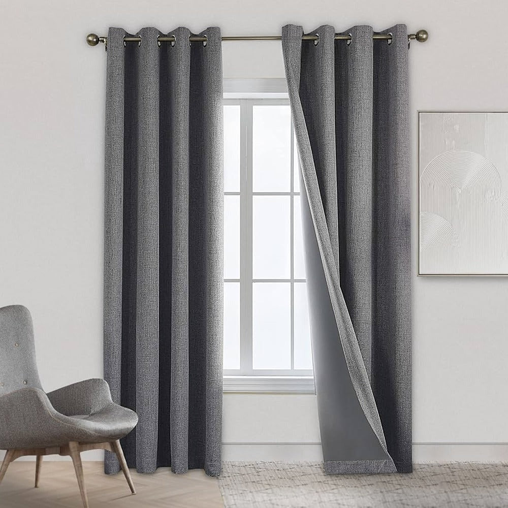Cortinas Opacas Sekey, Cortinas Térmicas, Cortinas Opacas con Cinta Fruncida, Tela Opaca, Protección Solar, Aislamiento Térmico y Acústico