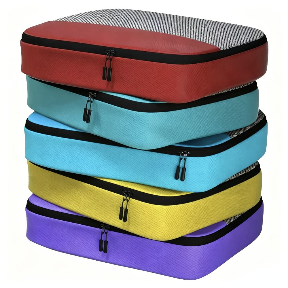 Juego de 5 Bolsas de Almacenamiento de Colores en Tamaños S, M, L, Disponibles en Tres Tamaños