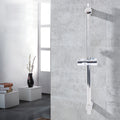 Barra de ducha sin clavos, barra de ducha de acero inoxidable, barra de ducha de 66 cm, barra de ducha de acero inoxidable de altura ajustable, barra de ducha moderna con soporte giratorio de 360° para cabezales de ducha para baños, duchas, hoteles, hogar