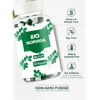 Cápsulas de Moringa de Alta Dosis – 1500 mg Dosis Diaria – 180 Cápsulas Veganas de Moringa – Hechas de Polvo de Moringa – Suplemento de Moringa Probado en Laboratorio – Sin Aditivos