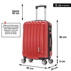 Maleta de Cabina Policarbonato 55x40x20cm (40L) - 20 Pulgadas - Negro/Azul/Amarillo/Rojo/AzulMarino/Plaeada/RosaDorada/Menta