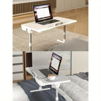 Escritorio Ajustable para Portátil con Alfombrilla para Ratón, Mesa de Cama Portátil de 17 Pulgadas, Plegable y Antideslizante, Estable para Oficina en Casa, Estudio, Desayuno, Dibujo - Altura y Ángulo Ajustables