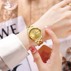 Relojes de Mujer OLEVS: Elegantes y de Moda para Negocios, Diseño Femenino para Muñecas Pequeñas, Cara Pequeña, Tono Dorado y Plateado, Correa de Acero Inoxidable, Cuarzo Analógico, Fecha y Día, Luminiscente, Esferas en /Blanco/Dorado/Azul