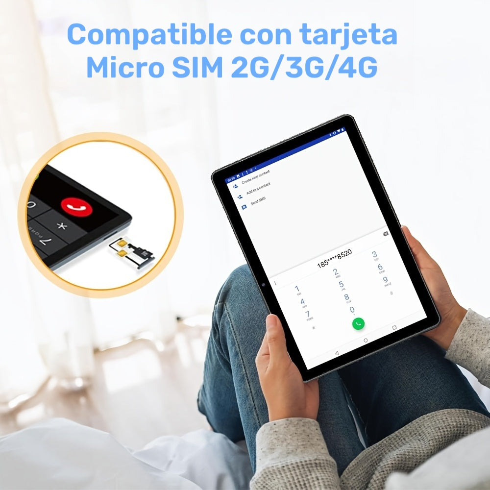 Tablet | CRELANDER Tablet PC Android 13 con pantalla táctil de 10.1 pulgadas 1280 X 800 IPS de alta definición, viene con adicionales (Teclado