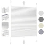 Estor enrollable | Persianas opacas plisadas con cordón Sekey para cubrir ventanas - Instalación sin taladro, estores enrollables de bloqueo con