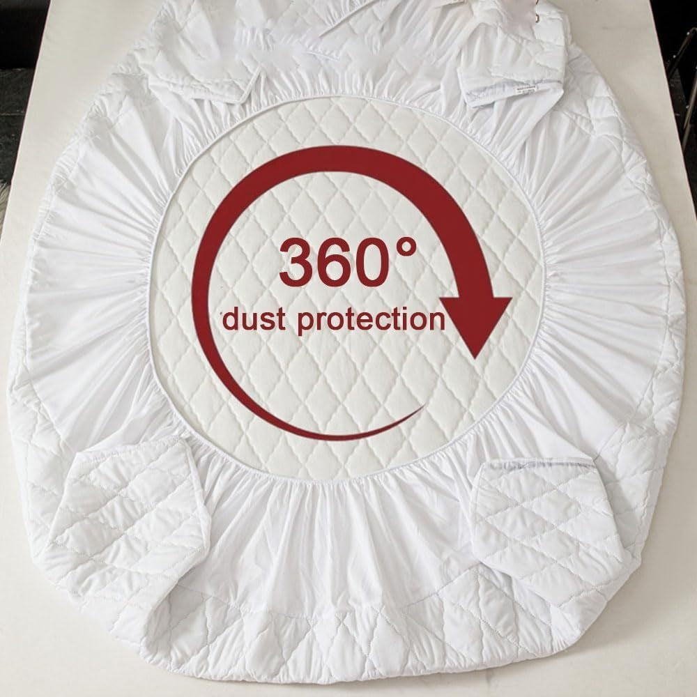1 pc Protector de colchón acolchado, Súper Suave y Cómoda, Funda de colchón Elástico en Todo Contorno, Lavable a Máquina, Cubre de Colchón Ideal para Dormitorios, Habitaciones de Invitados, Residencias y Hoteles