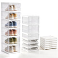 Organizador de Zapatos Plegable Sin Instalación, 6 Niveles, Puerta Transparente Antipolvo 105X34.5X25cm