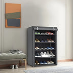 Organizador de Zapatos Resistente con Fácil Montaje - Construcción Robusta de Metal/Plástico, Diseño Vertical que Ahorra Espacio, Capacidad para 27-35 Pares (Tacones Altos, Botas, Zapatillas) - Zapatero Independiente para Entrada, Armario, Apartamento - N