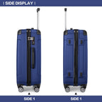 Maleta de embarque de carcasa rígida ABS 55x35x20cm, carrito de viaje, equipaje de mano de cabina, 33L, regalo de Black Friday, Día de Acción de Gracias, Navidad