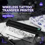 Impresora térmica | Impresora térmica portátil para tatuajes Peripage P90, adecuada para plantillas de tatuajes DIY con 5 hojas de papel de