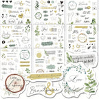 Pegatinas de boda para libro de visitas con más de 200 diseños - 8 páginas de pegatinas de boda, aptas para libros de visitas y álbumes, pegatinas de boda aptas para scrapbooking, decoración de diarios, pegatinas de corazones.