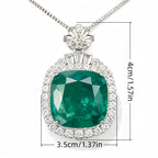 Collar brillante para mujer S925, forma cuadrada, plateado, diseño de alta gama, regalo único, embalaje en caja de regalo