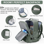 Mochila de Viaje para Cabina de Avion 45x32x18 para Vuelo Barato Equipaje de Mano y Espaciosa con Compartimento para Zapatos y Mochila Antirrobo Multifuncional para Viajes 2210.Travel Bag, Antirrobo, Negro, Bolsa de viaje