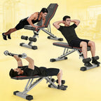 1 Banco de Halteres Plegable y Ajustable - Taburete de Fitness para Entrenamiento de Peso que Ahorra Espacio para Gimnasio, Entrenamiento Físico, Ejercicio Corporal y en Casa - Diseño Compacto, Portátil y Ergonómico