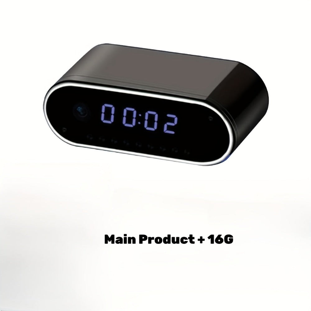 Reloj Wifi de moda con cámara 1080P, visión nocturna, reconocimiento inteligente AI, detección de movimiento, punto de acceso AP de red local, notificación de alarma con video de 6 segundos y correo electrónico, visualización remota en teléfono móvil, bat