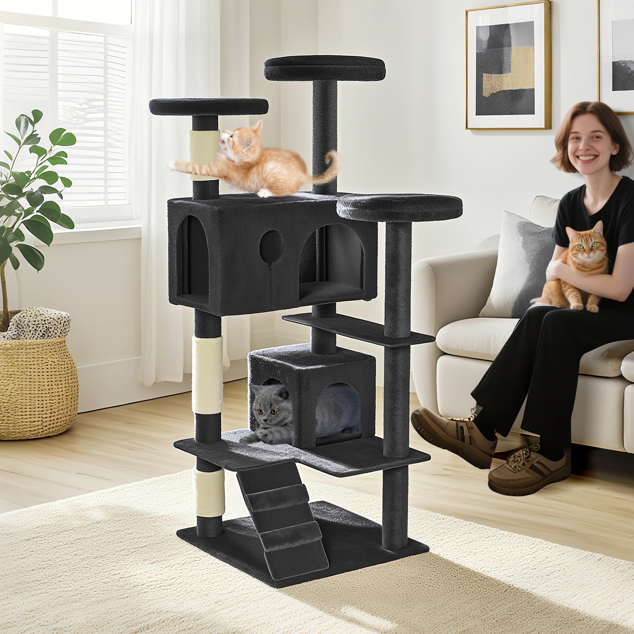 Rascador para gatos 130 cm | Juego y cuidado de las uñas