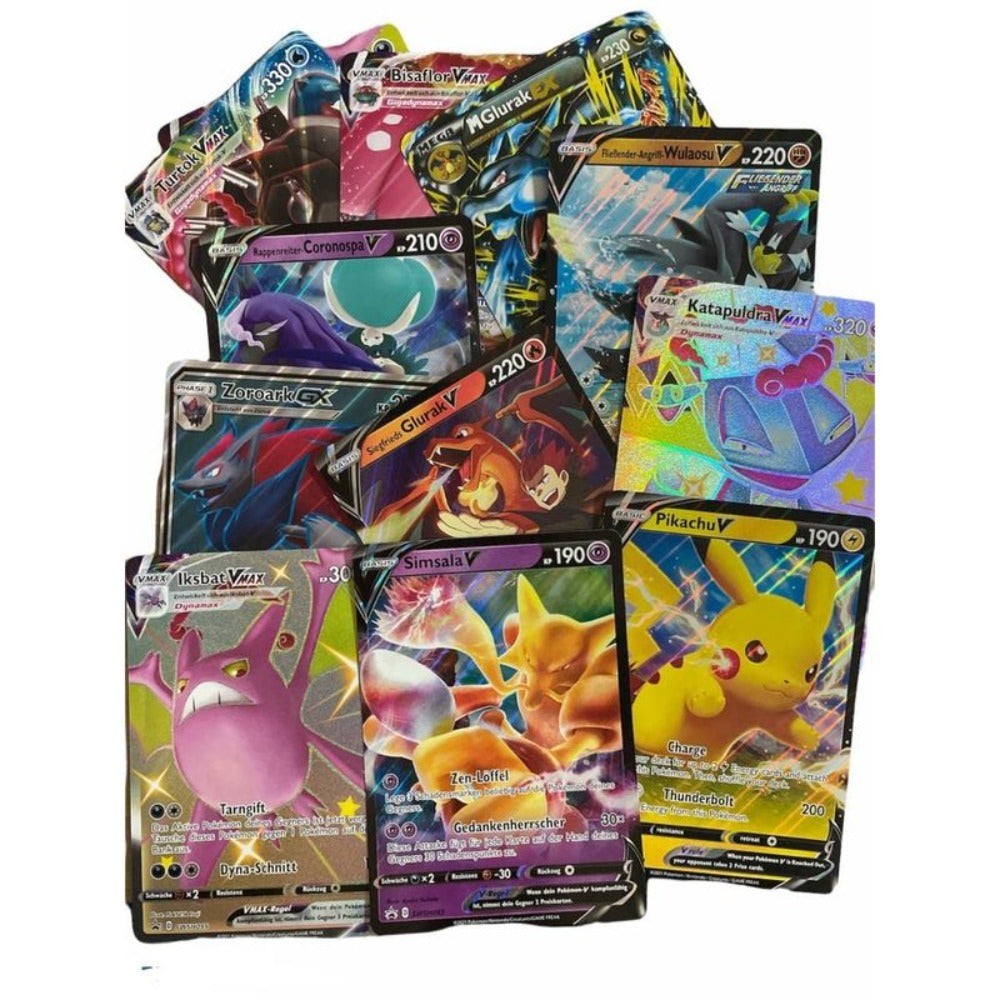 Pokémon XXL Inglés Paquete de 2 Jumbo Sobre Tamaño Aleatorio Raridad V/VMAX/HOLO/EX/GX