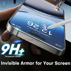 5 protectores de pantalla de vidrio templado HD blanco para Apple Serie 17, extremo brillante, dureza 9H, resistente a rayones, instalación sin burbujas, compatible con fundas de teléfono - Se adapta a 11/12/13/14/15/16/17 Pro Max, película protectora HD